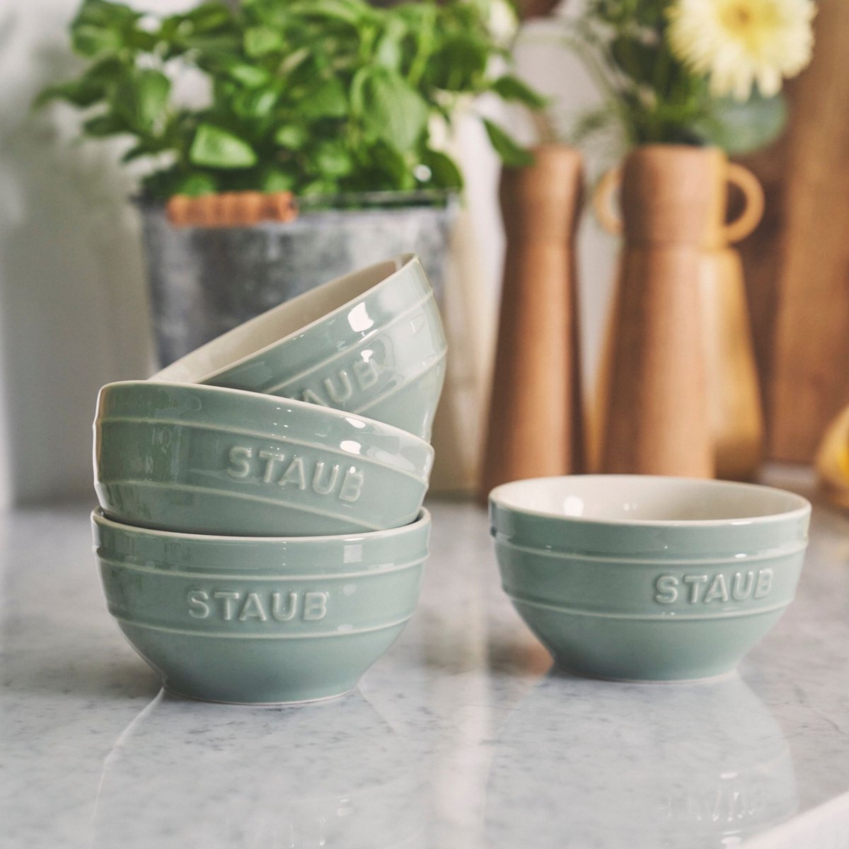 Bol 24 cm, Céramique, Eucalyptus eucalyptus, STAUB