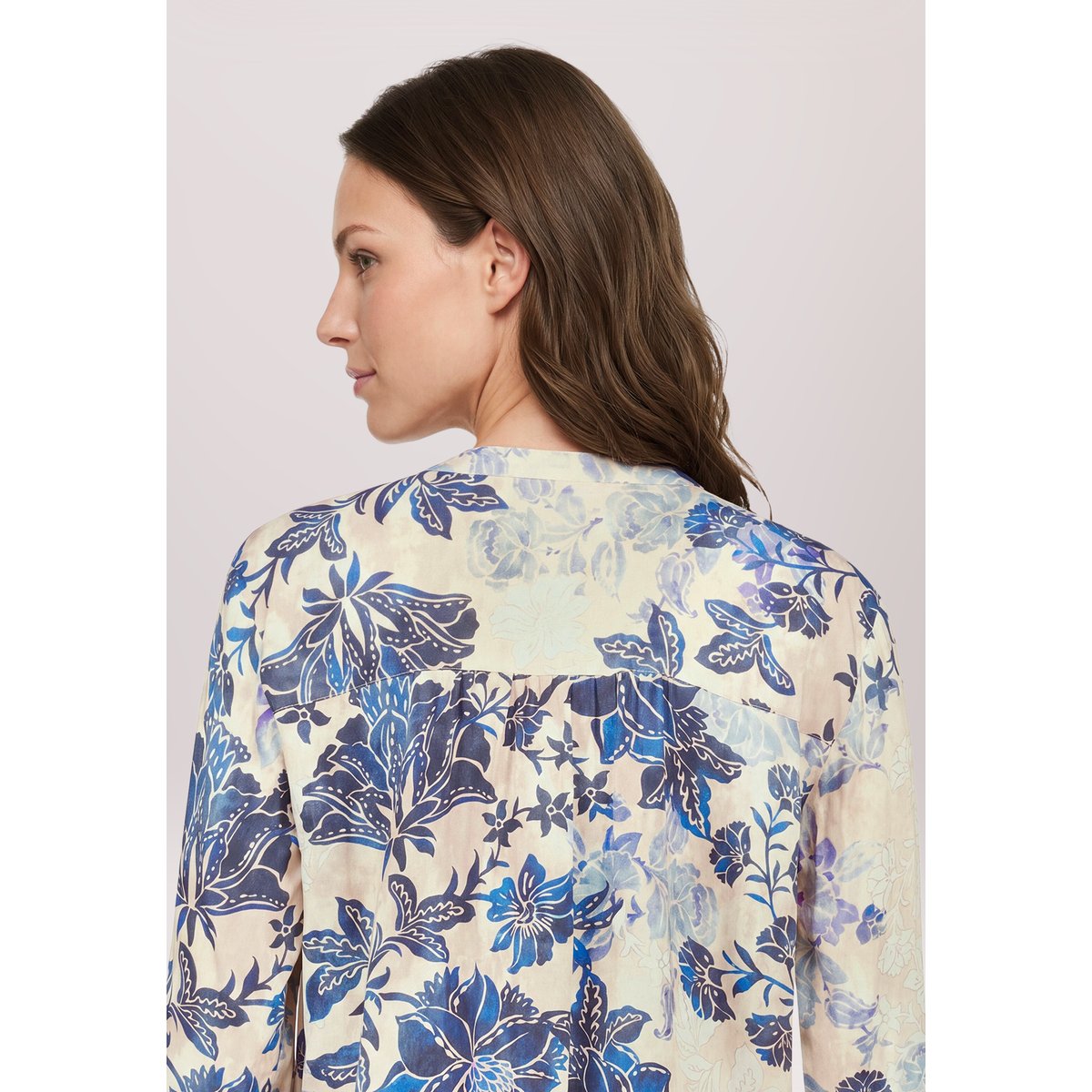Tunique à imprimé à fleurs beige/bleu, BETTY BARCLAY