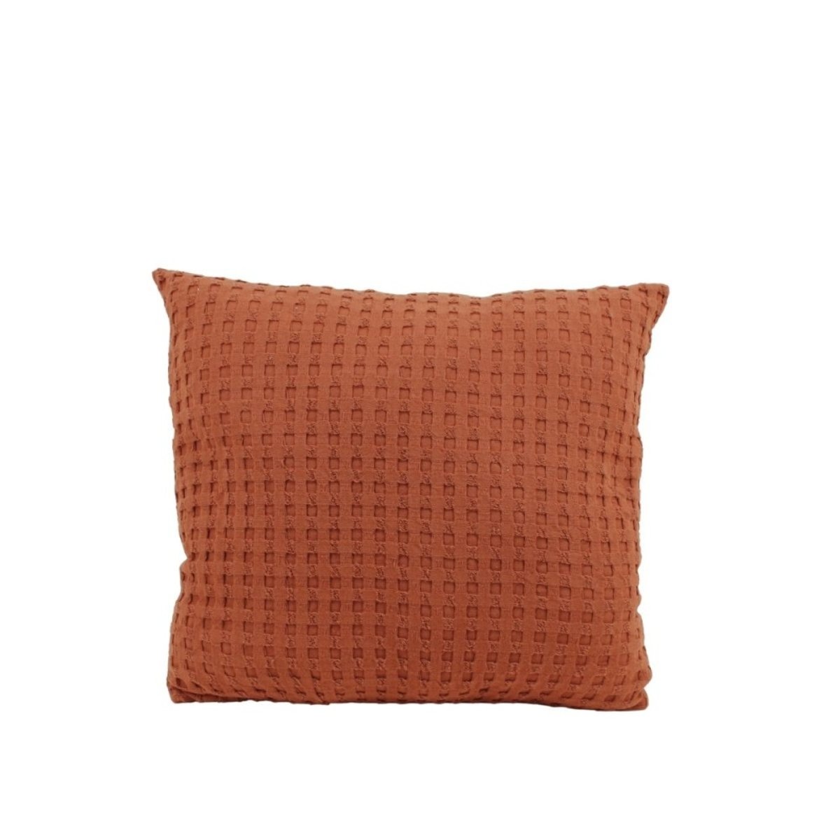 Coussin en tissu gauffré 45x45cm orange, ORNAMI