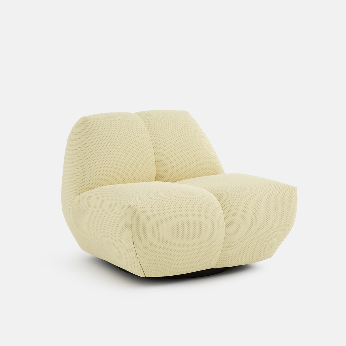 Fauteuil pivotant, en tissu matelassé, NURIA jaune, LA REDOUTE INTERIEURS