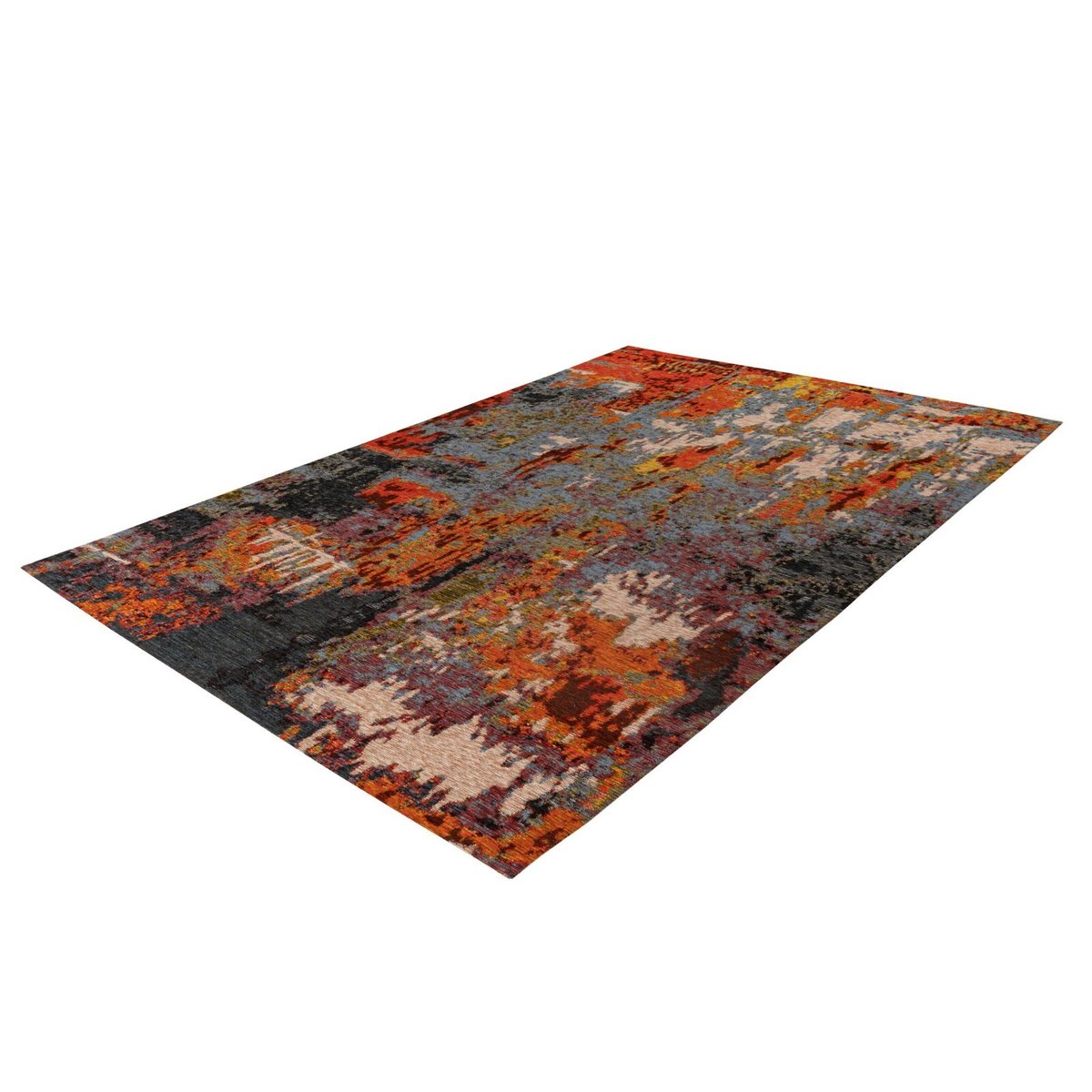 Tapis tissé rectangulaire, PRIMAVERA multicolore, rouge, RECOLLECTION