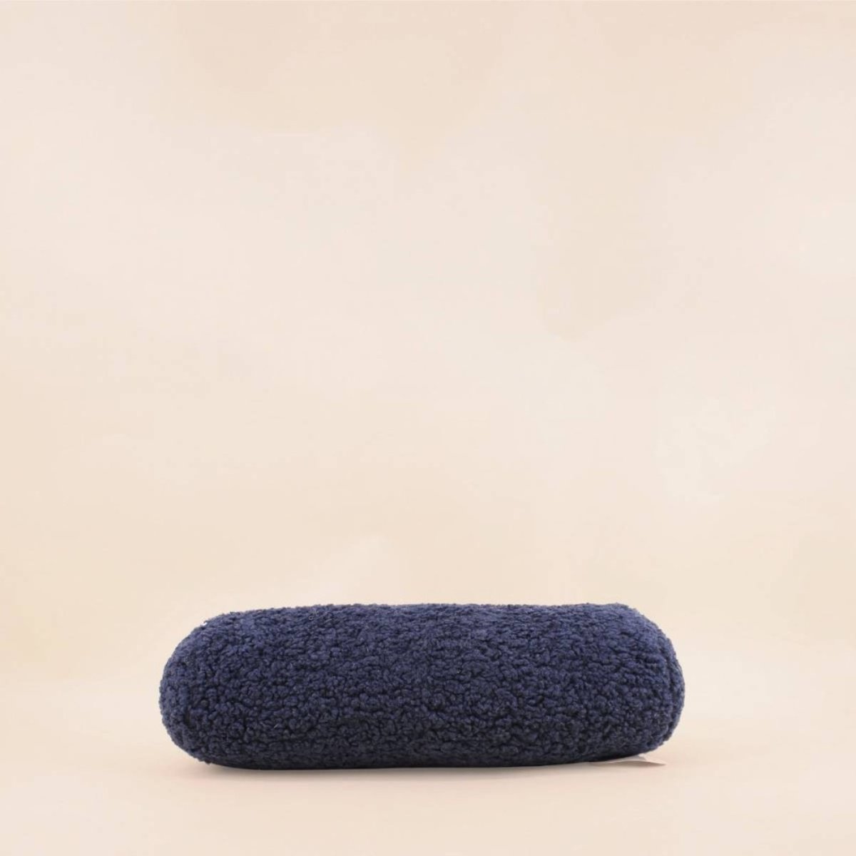 Coussin polochon bouclette 16x38cm bleu, ORNAMI