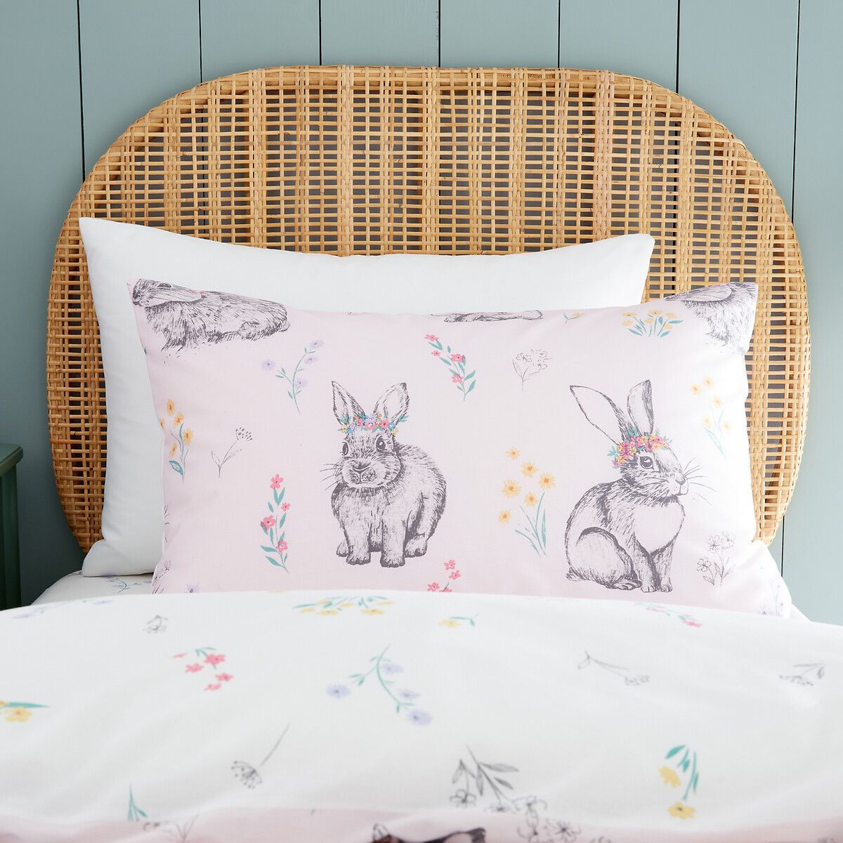 Bunny Tails Ditsy Flowers Duvet Cover and Pillowcase Set pink, CATHERINE LANSFIELD