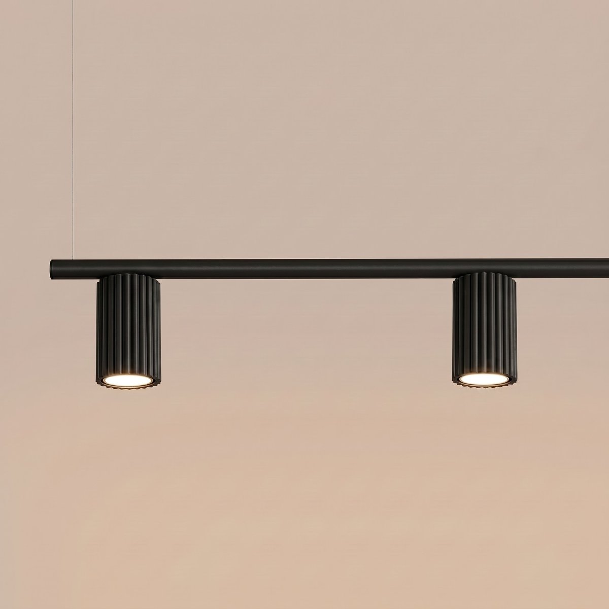 Lustre Aluminium Noir GU10 4 KARBON noir, EDEN