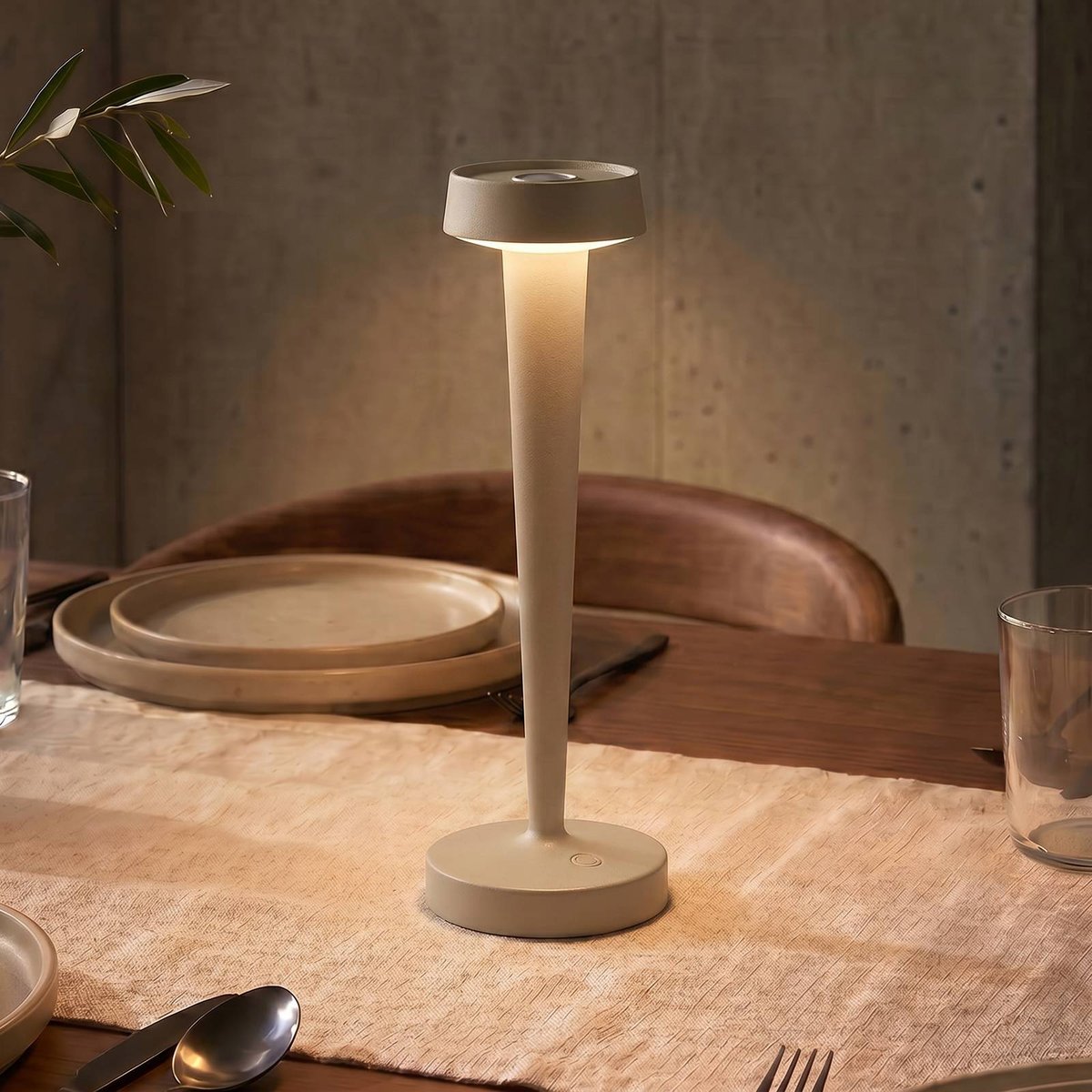 en métal moderneLED, Lea beige, LUCANDE