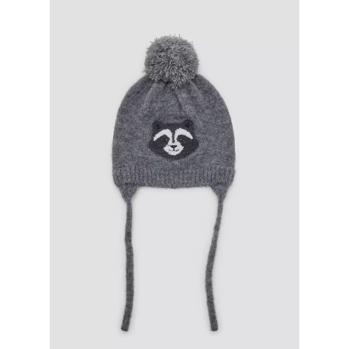 Bonnet maille raton laveur gris, MANGO BABY