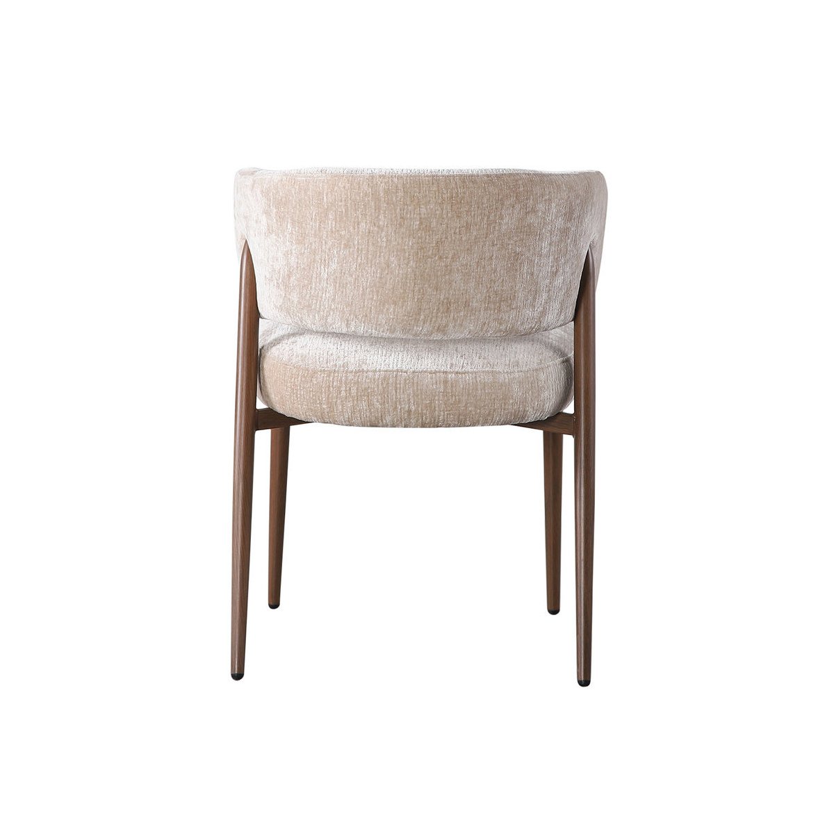 Lot de 2 chaises tissu texturé, RHEA beige, BOBOCHIC