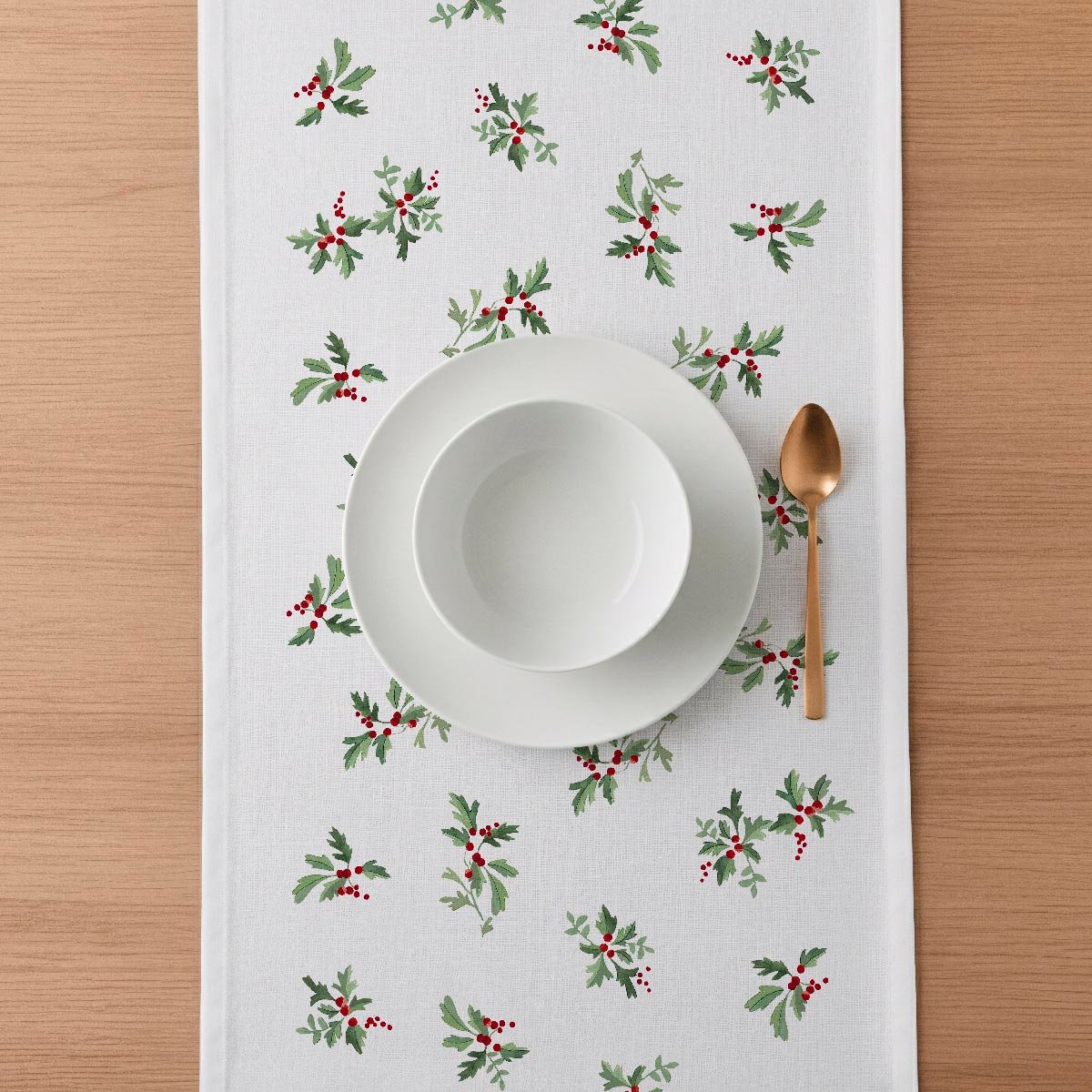 Chemin de table en coton Renos blanc, NAF NAF HOME