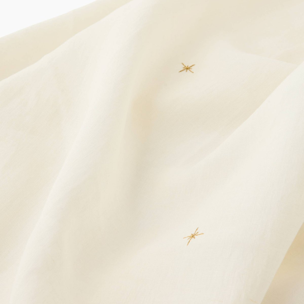 Nappe rectangulaire broderies étoiles, 170x250cm, 100% lin or, MONOPRIX