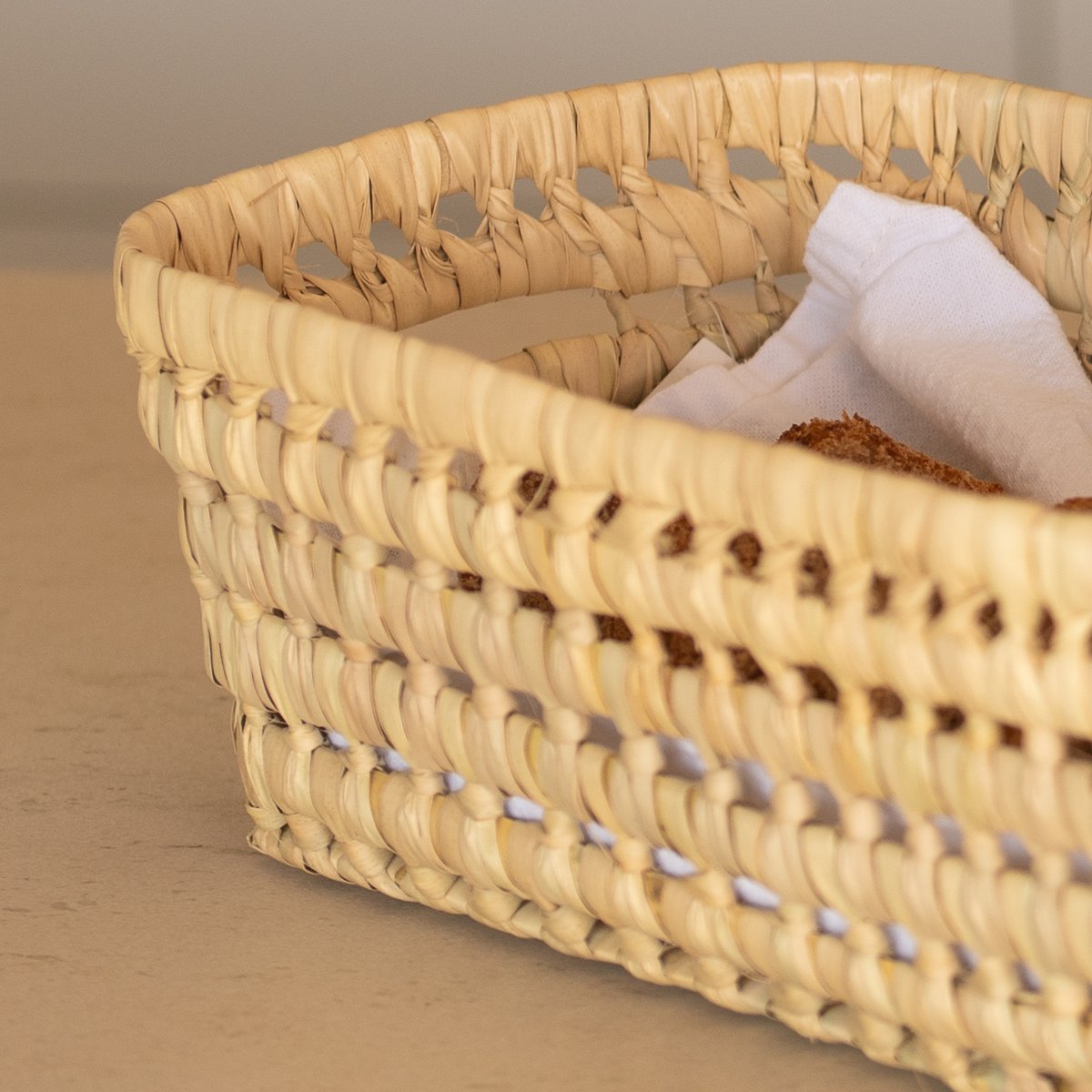 Corbeille à pain feuilles de palmier - LOJI naturel, HOME MAISON