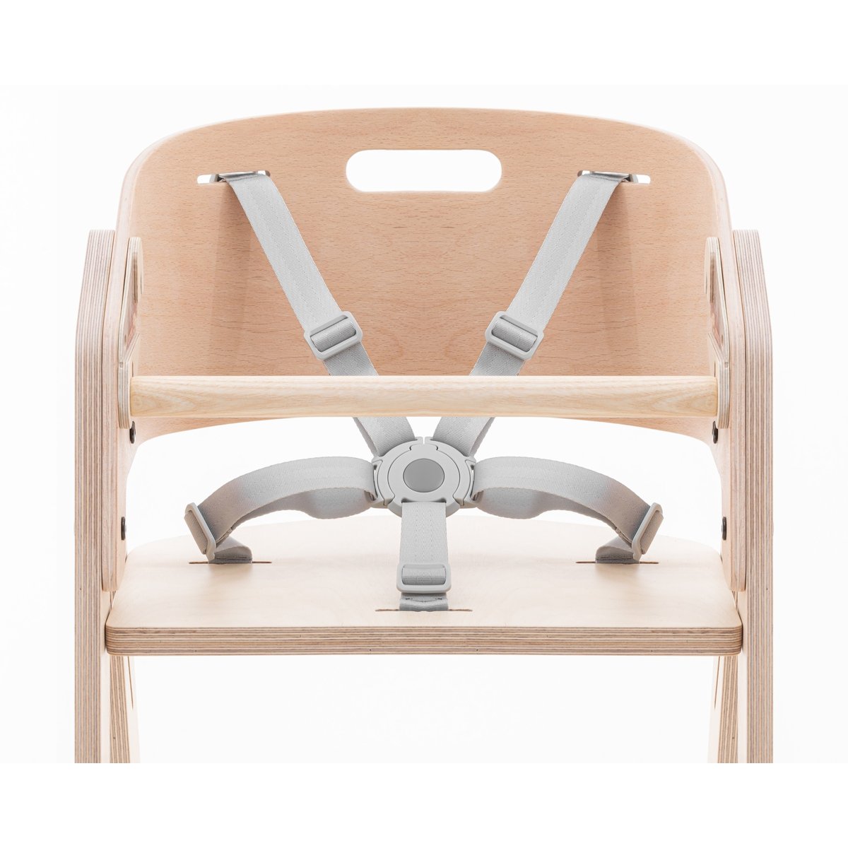 Chaise haute pliante en bois pour bébé MyChair beige, MAMATOYS