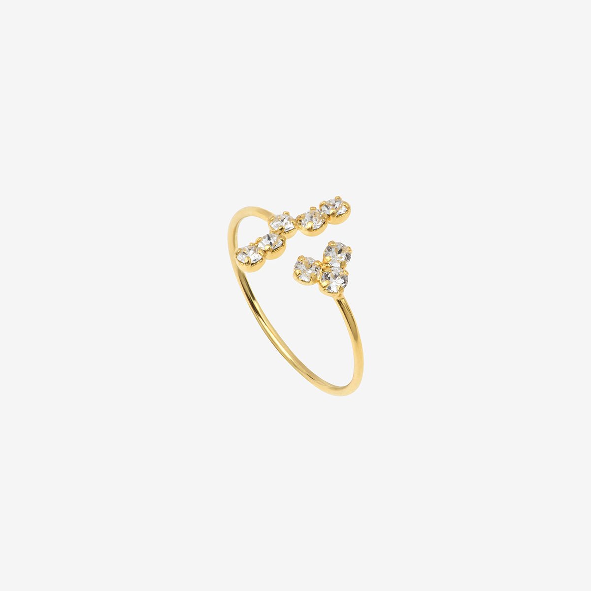 Bague cristal plaquée or - ofee blanc, CAROLINE NAJMAN