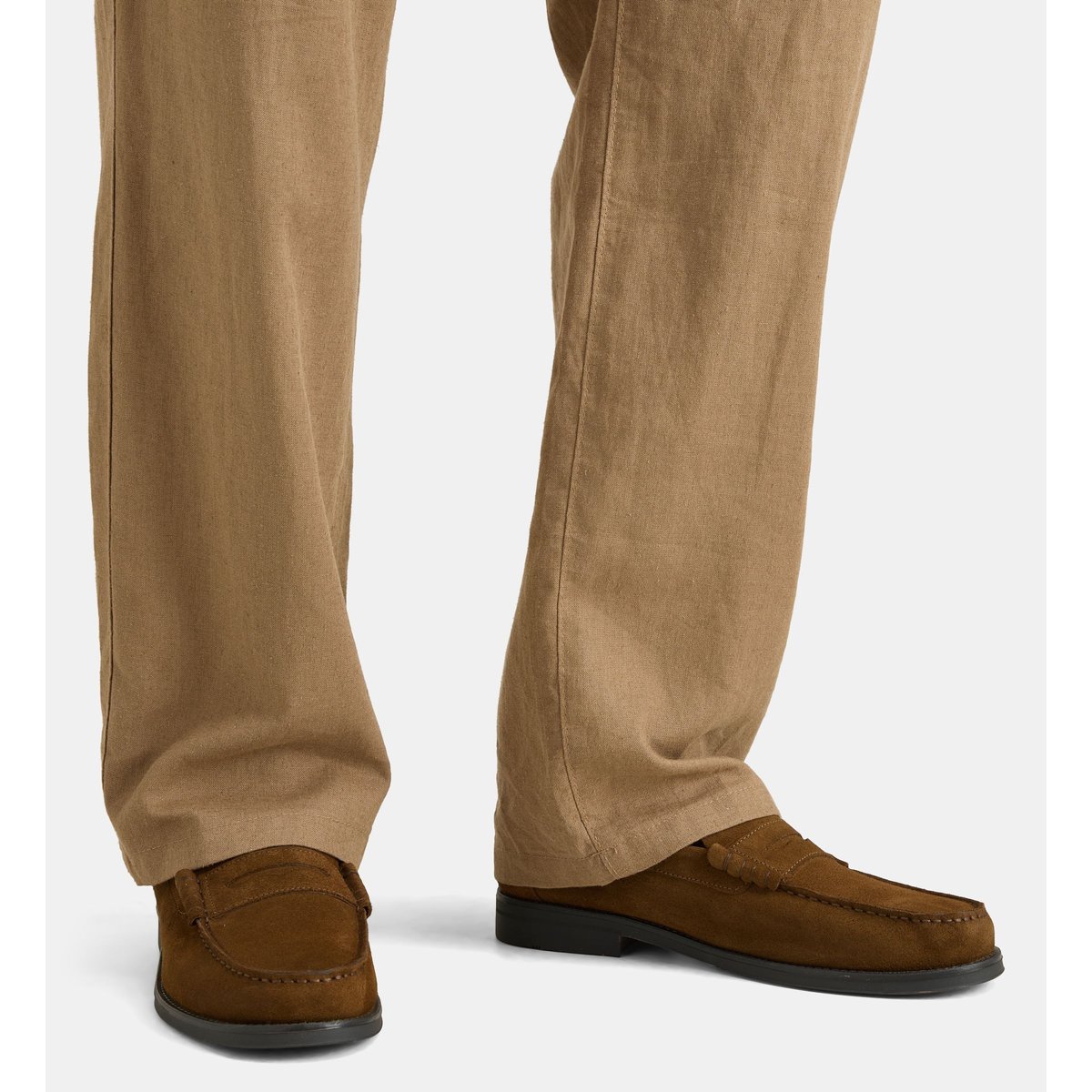 Mocassins gaetano en cuir velours camel, COMPTOIR GL