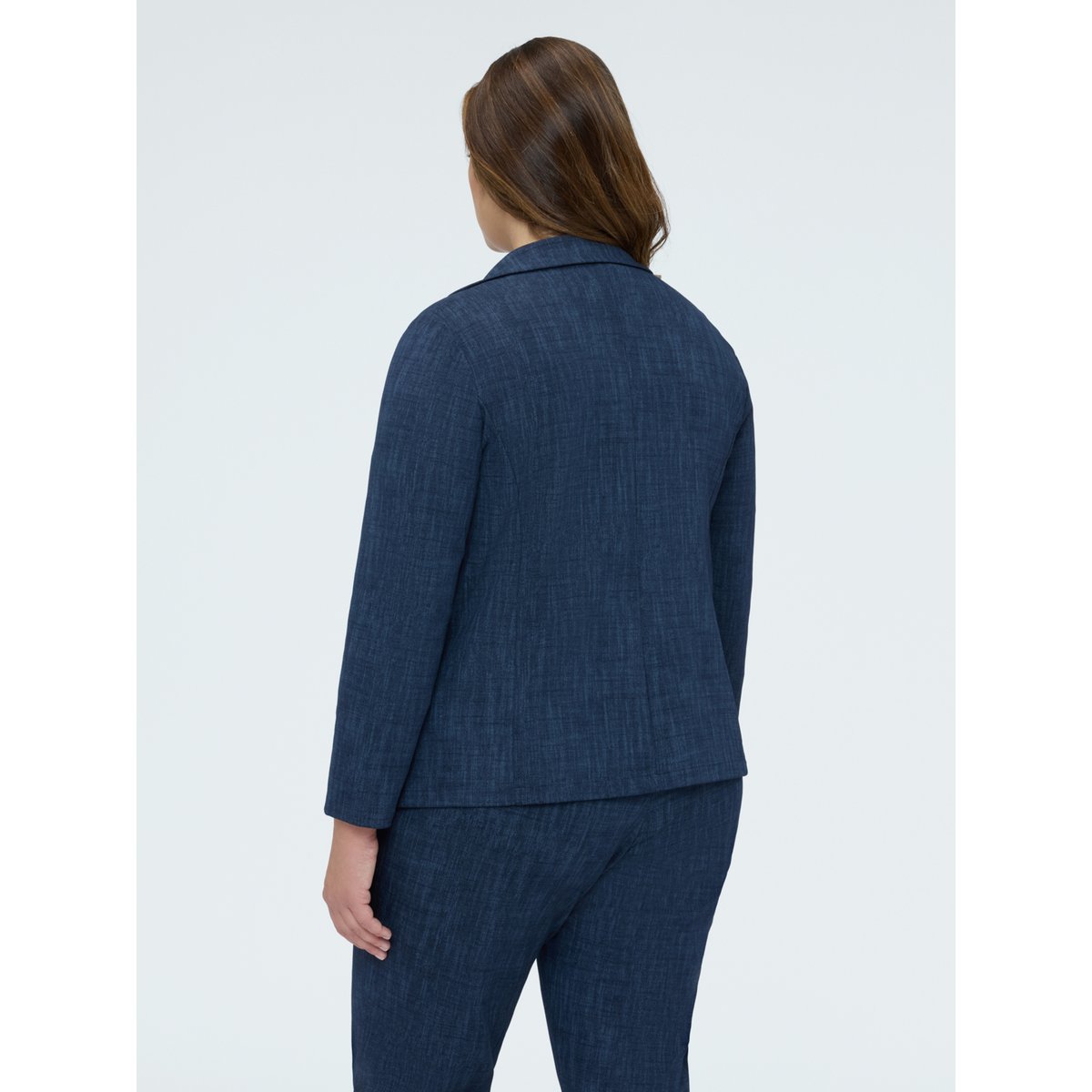 Blazer en jersey Milano bleu, FIORELLA RUBINO