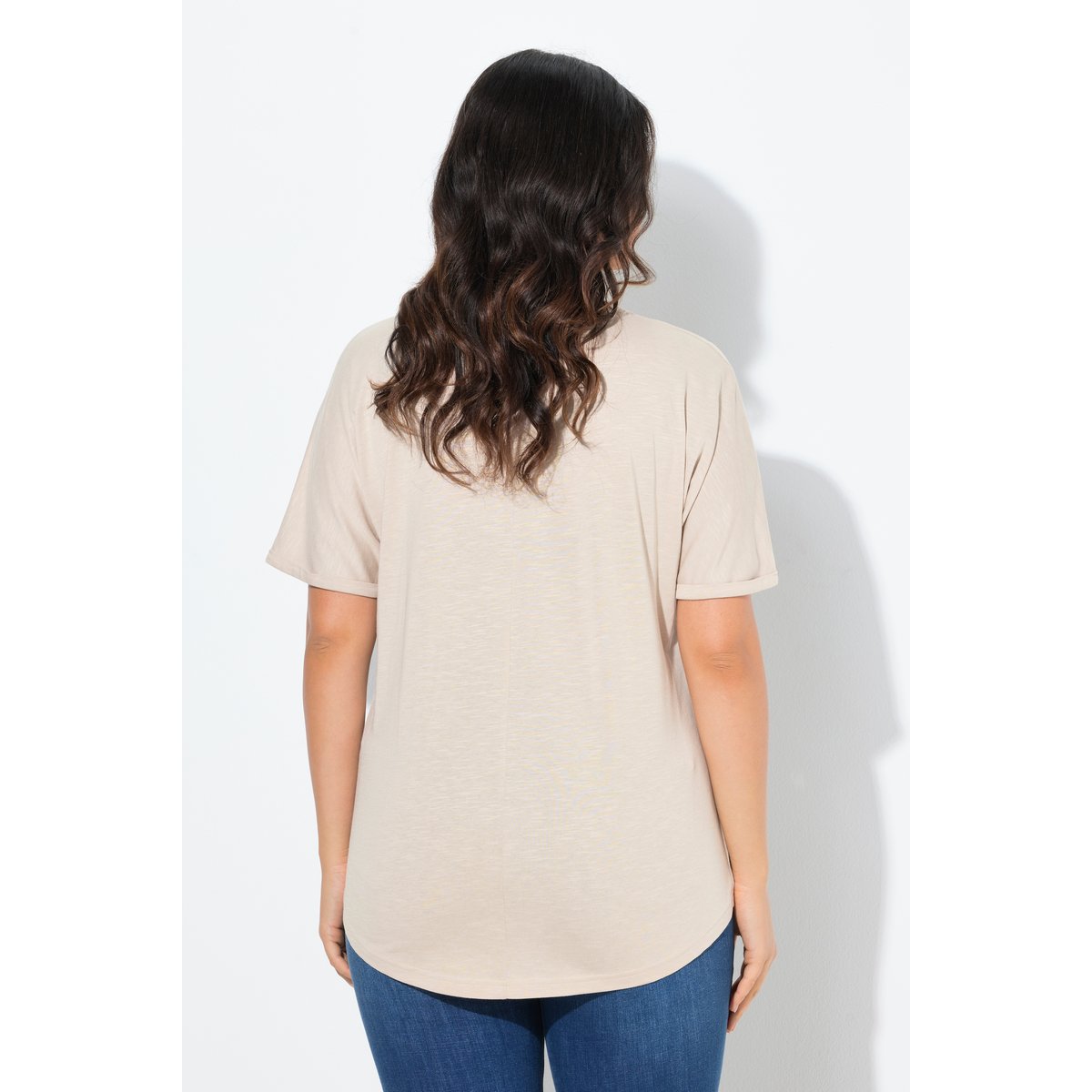 T-shirt oversize « chapeau de cowboy » mastic foncé, ULLA POPKEN