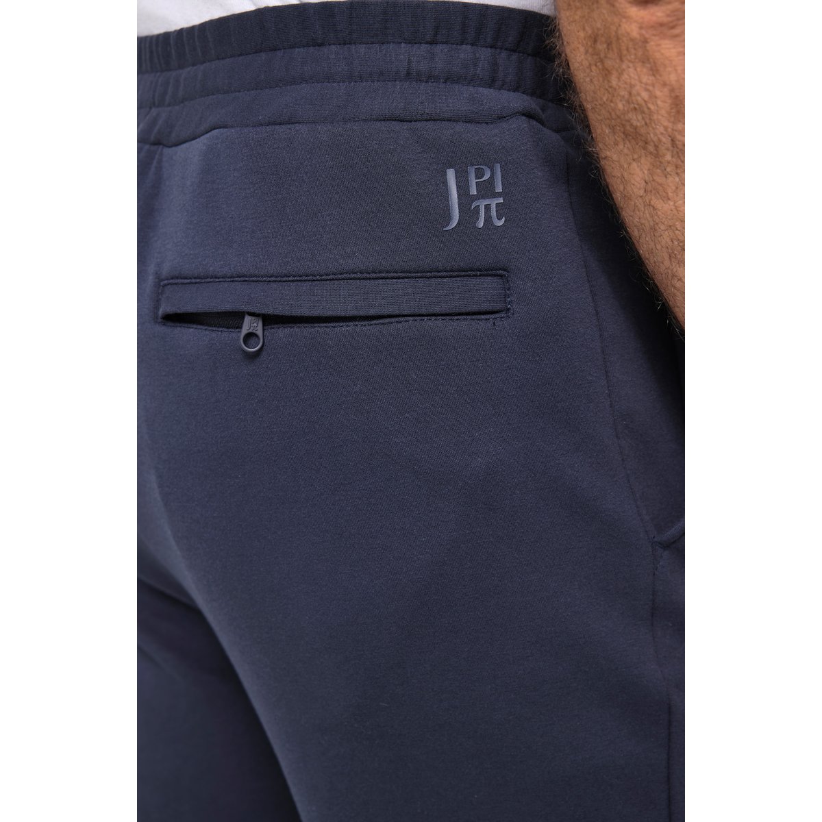 Pantalon chino en molleton bleu marine, JP1880