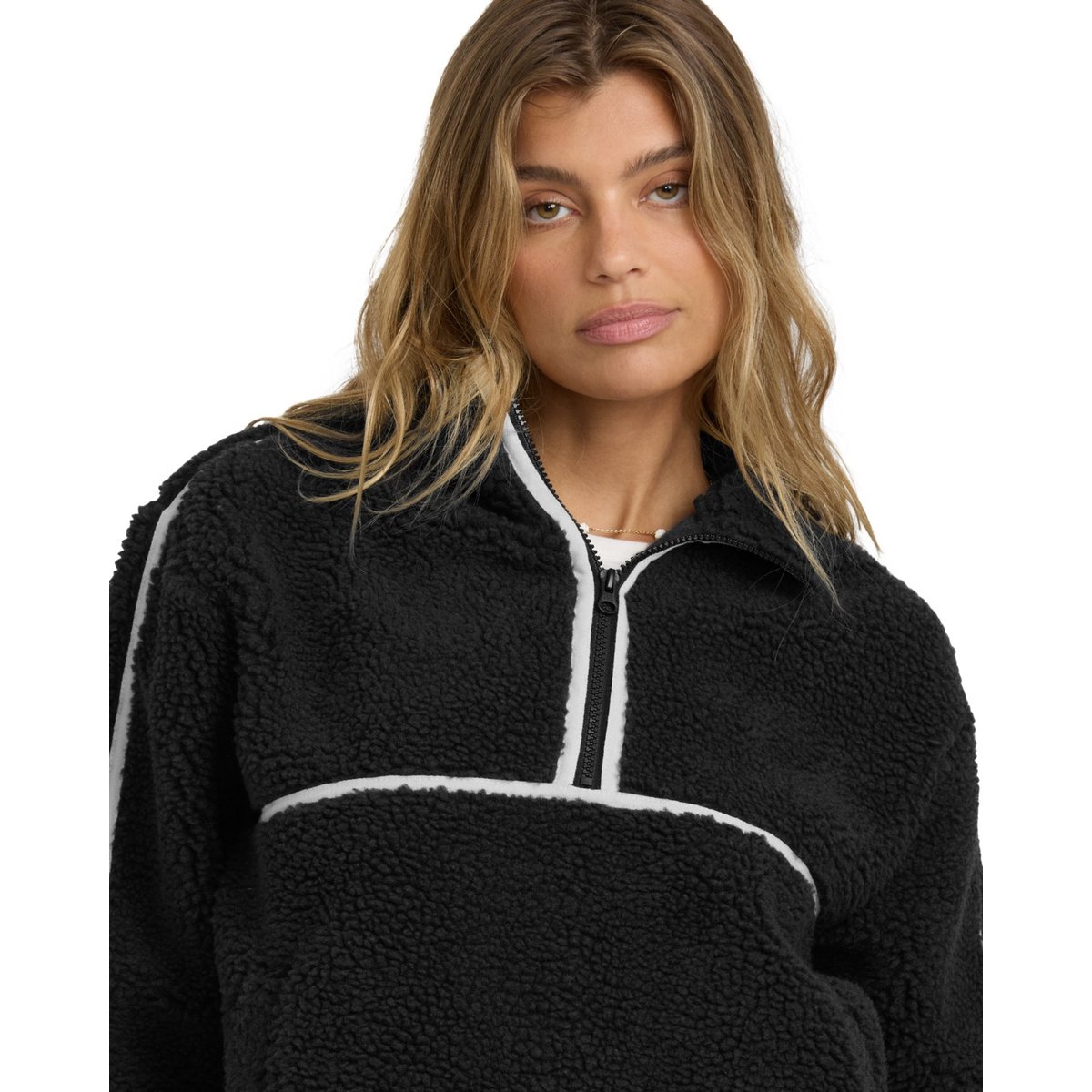 Polaire demi-zip GETTING WARM SHERPA noir black sands, BILLABONG