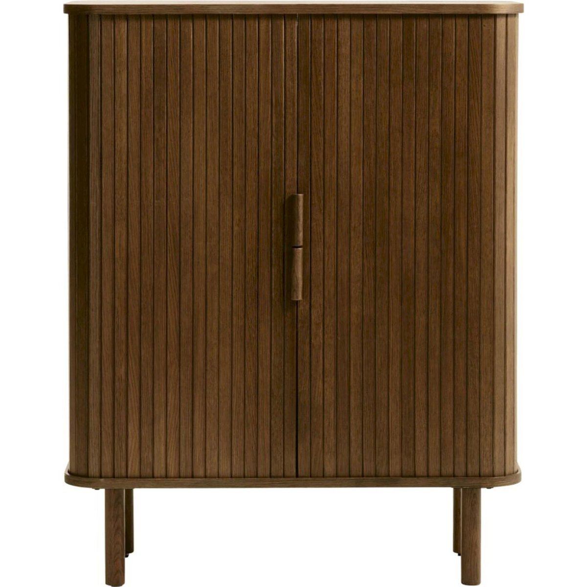 Commode haute en bois collection NEZKA chêne fumé, RECOLLECTION