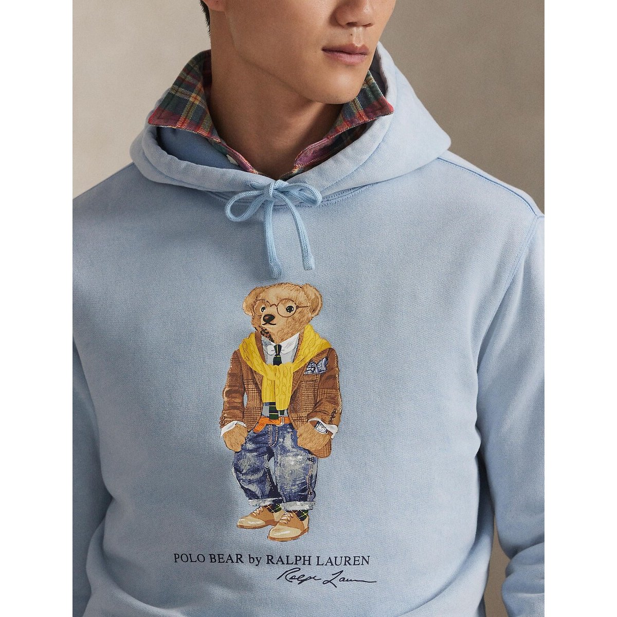 Sweat com capuz e logótipo Bear azul claro, POLO RALPH LAUREN