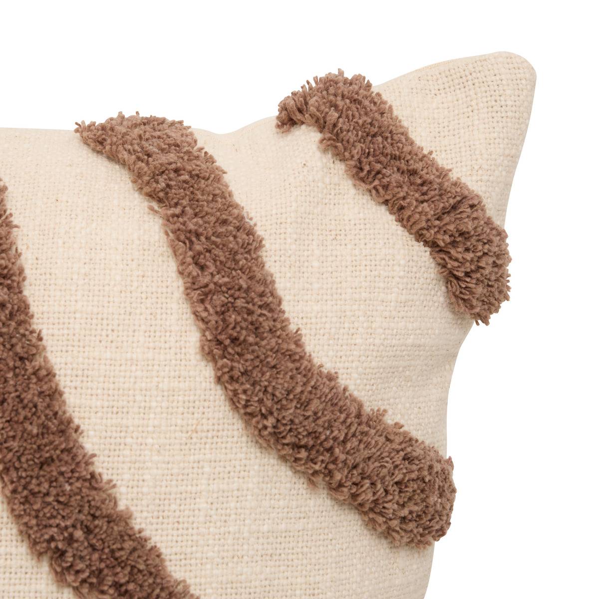 Coussin rectangulaire en coton HAWKI marron, ATMOSPHERA
