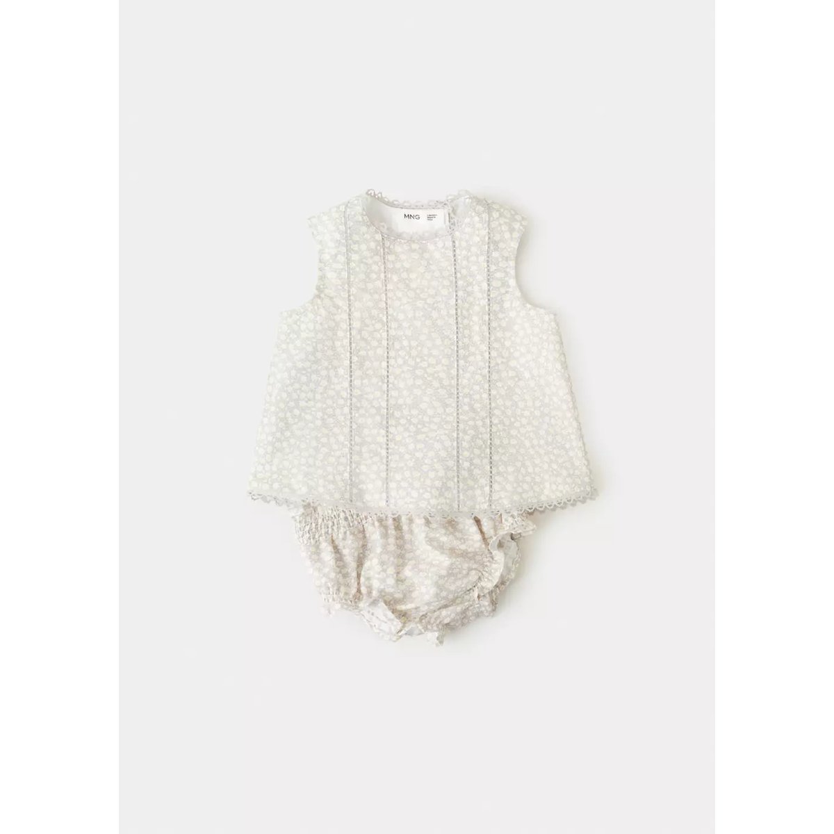 Short à fleurs gris, MANGO BABY