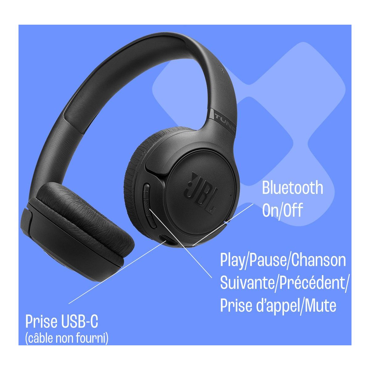 Casque Tune 530BT Blanc couleur unique, JBL