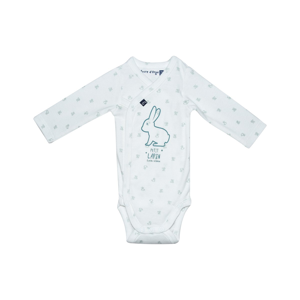 Lot de 2 bodies patrizio ouverture devant vert, SUCRE D'ORGE