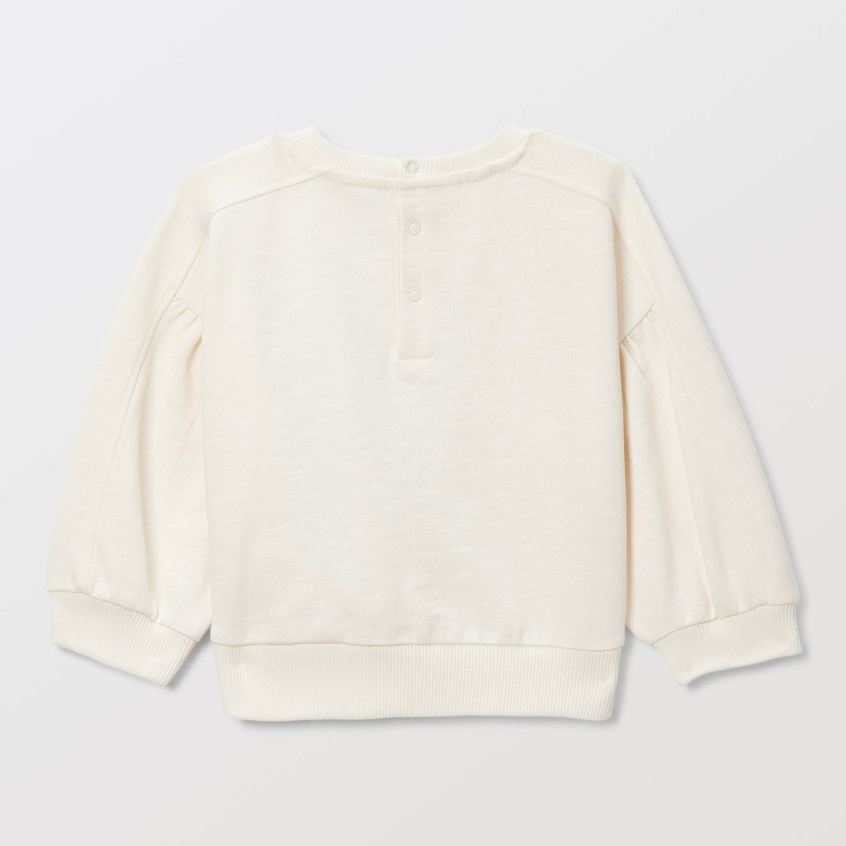 Sweat brodé en coton BIO gots ecru, BOUT'CHOU