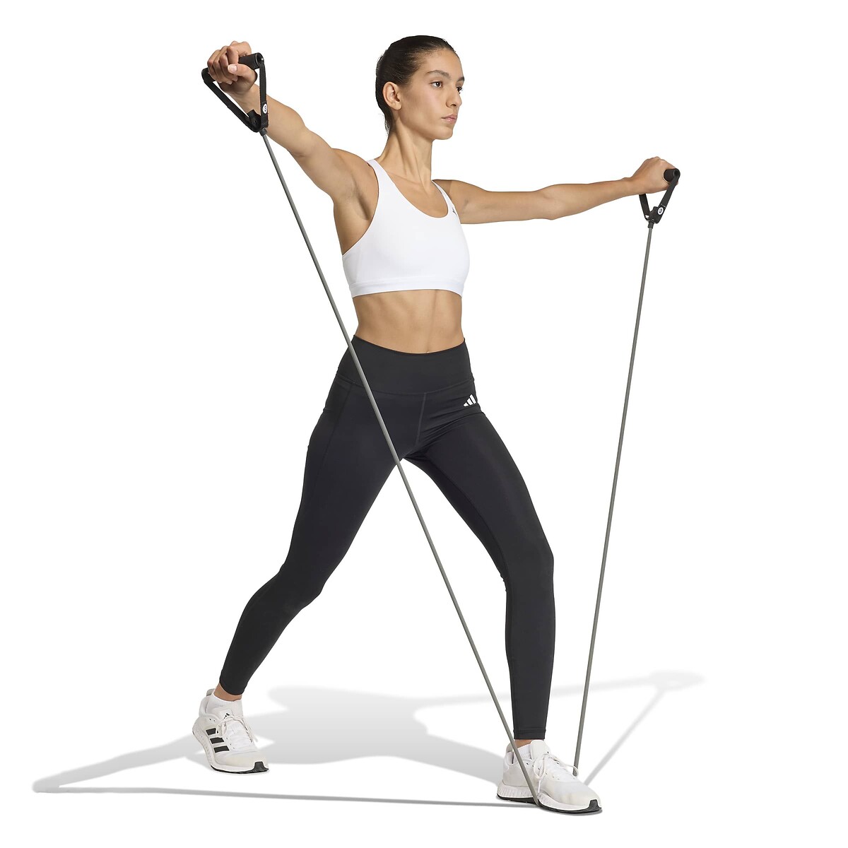 Brassière, bretelles amovibles blanc, adidas Performance