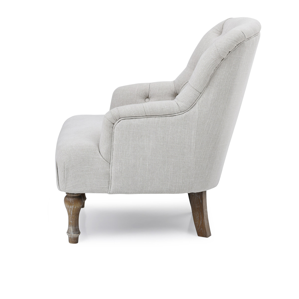 Bonnie Textured Linen Buttoned Accent Chair cream, ÉDITÉ