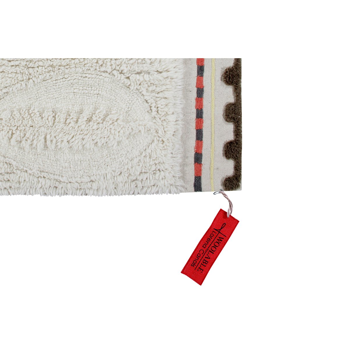 Tapis à laine Rectangulaire BAHARI blanc, LORENA CANALS