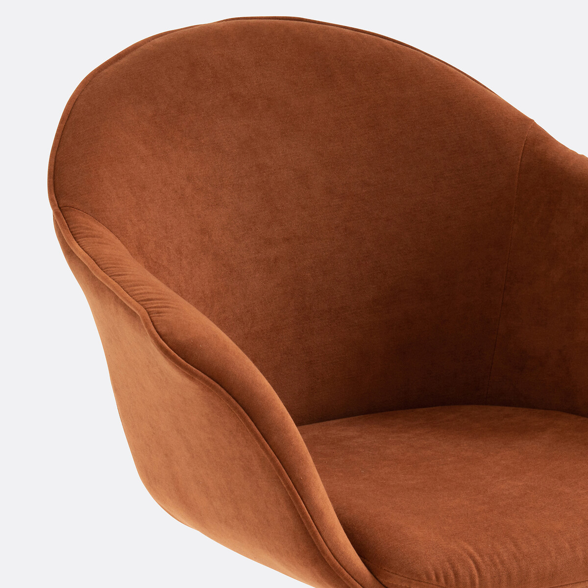 Sillón giratorio de oficina, Melona naranja oscuro, LA REDOUTE INTERIEURS