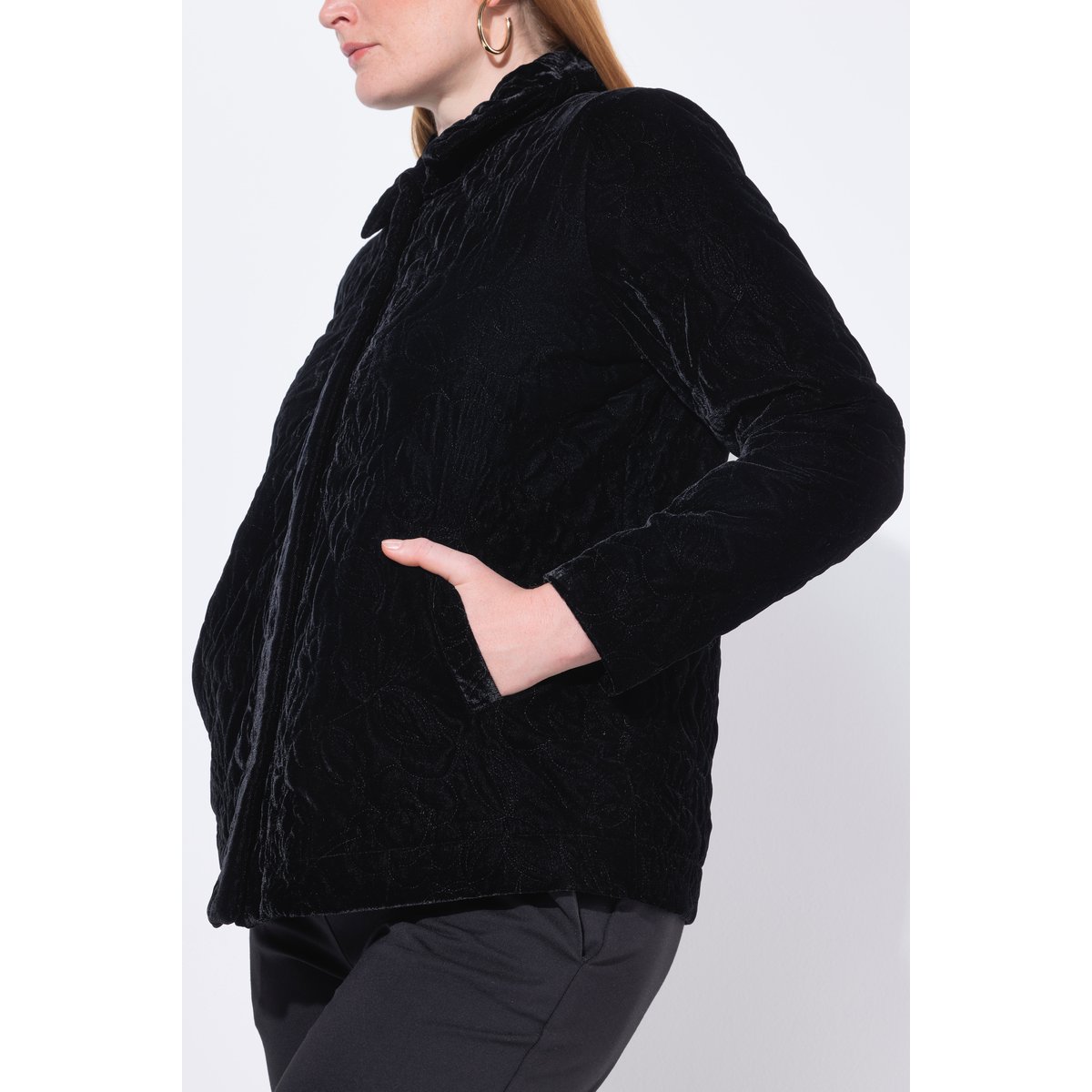 Veste à manches longues et col chemise noir, ULLA POPKEN