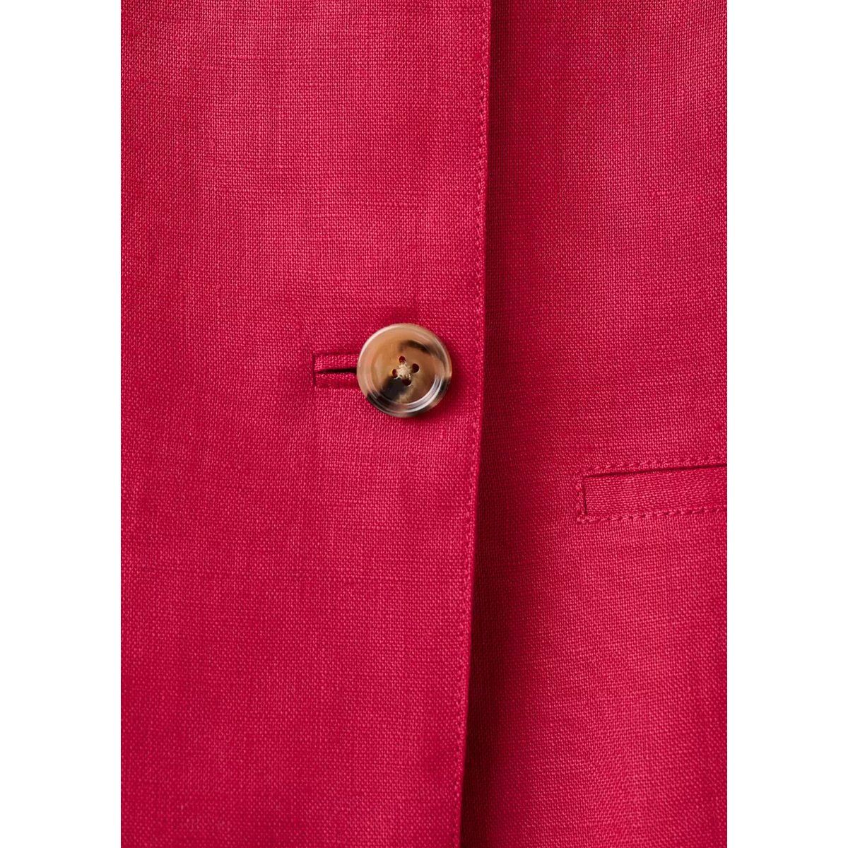 Veste en lin à double boutonnage rouge, MANGO