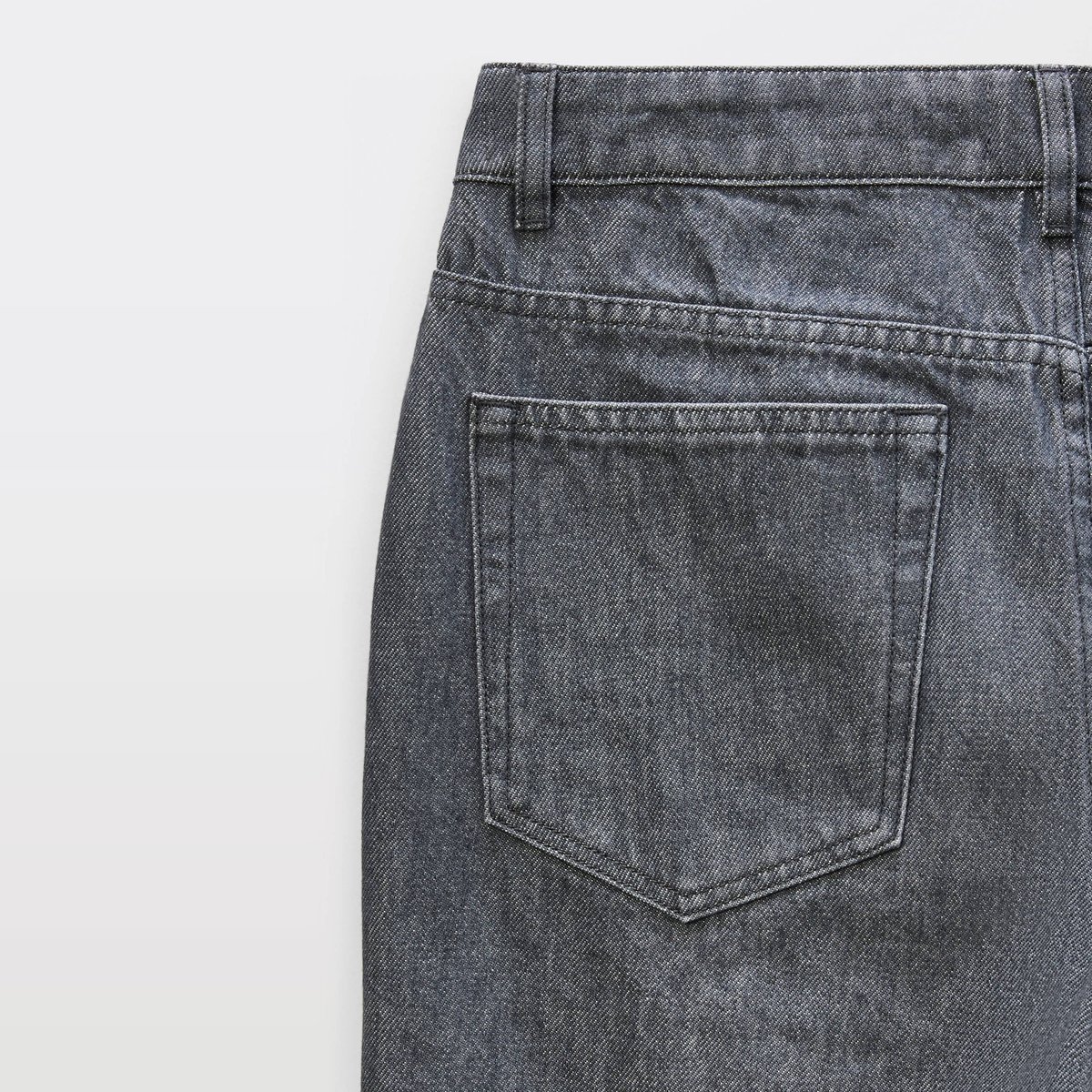 Jean barrel coupe barrel grey denim, MONOPRIX