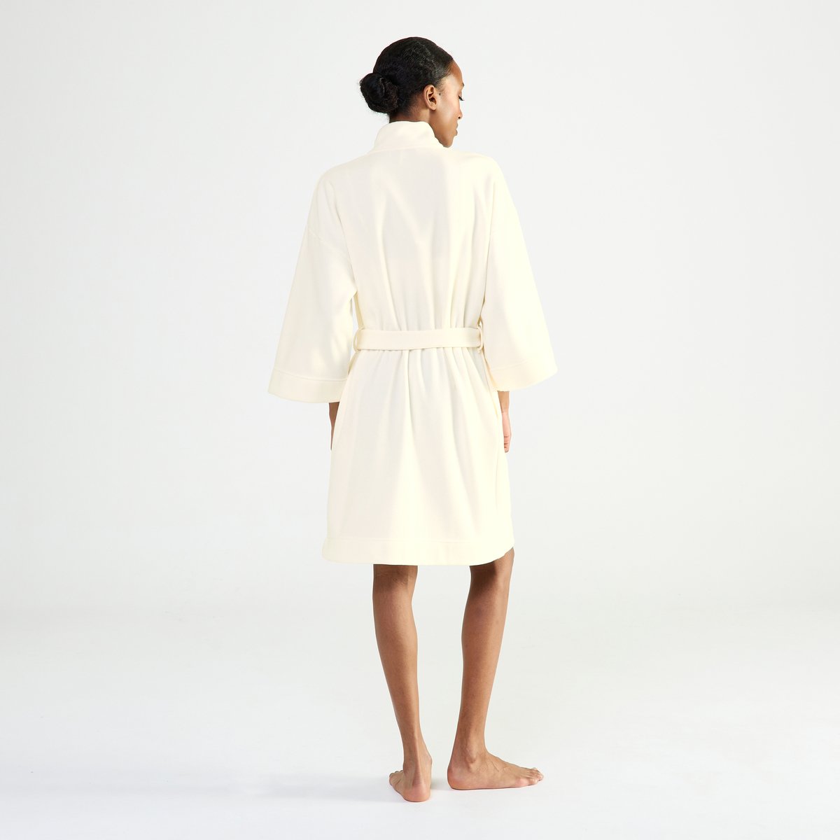 Kimono court col kimono en polaire SILENCE lait, LAURENCE TAVERNIER