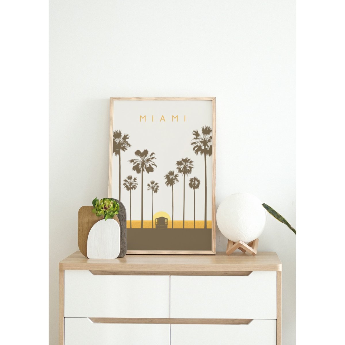 Poster Miami blanc, L'AFFICHERIE