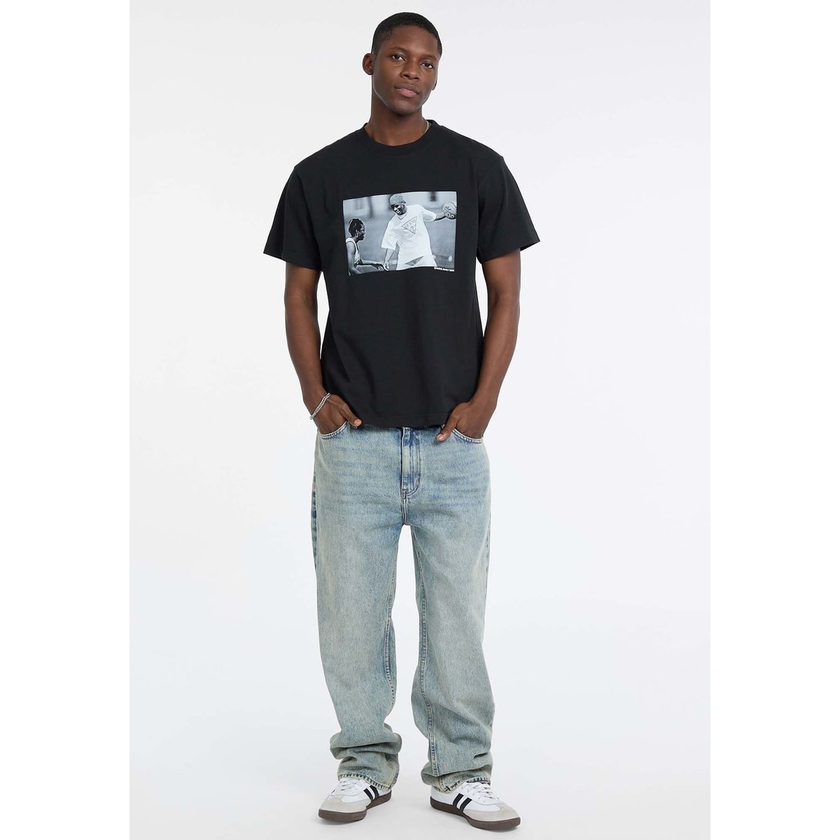 T-Shirt Imprimé Allen Iverson noir, GUESS JEANS