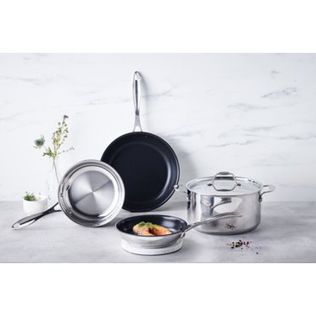 Poêle Chef  26 cm en inox antiadhésif argent, BEKA