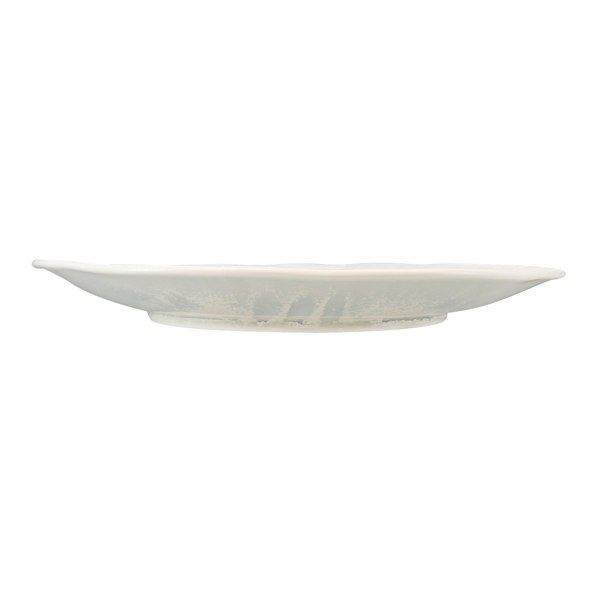 Lot de 6 assiettes plates en porcelaine 31cm, URUS blanc-bleu, OGO LIVING