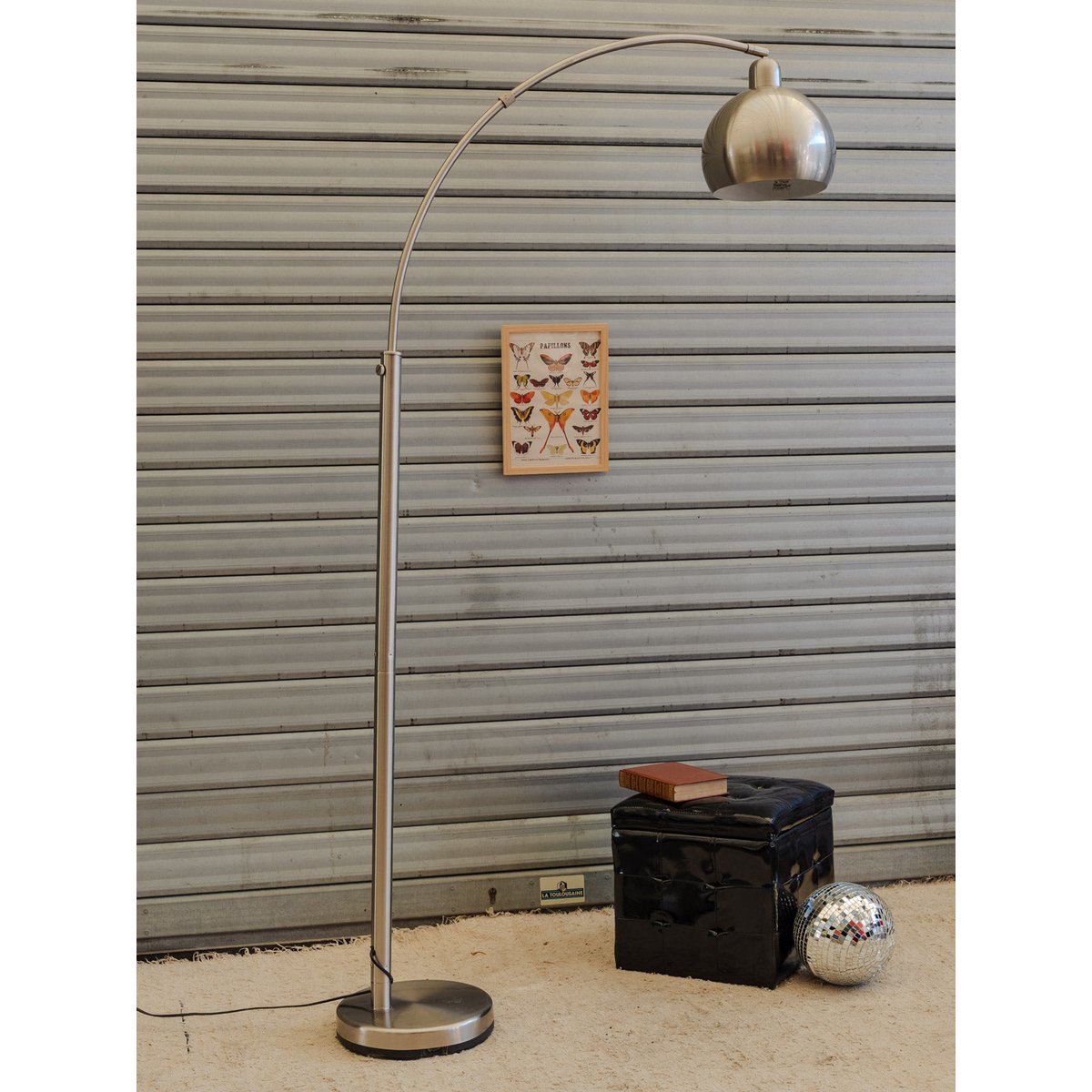 Lampadaire chromé Julien N°415 - Bon état argenté, DEBONGOUT