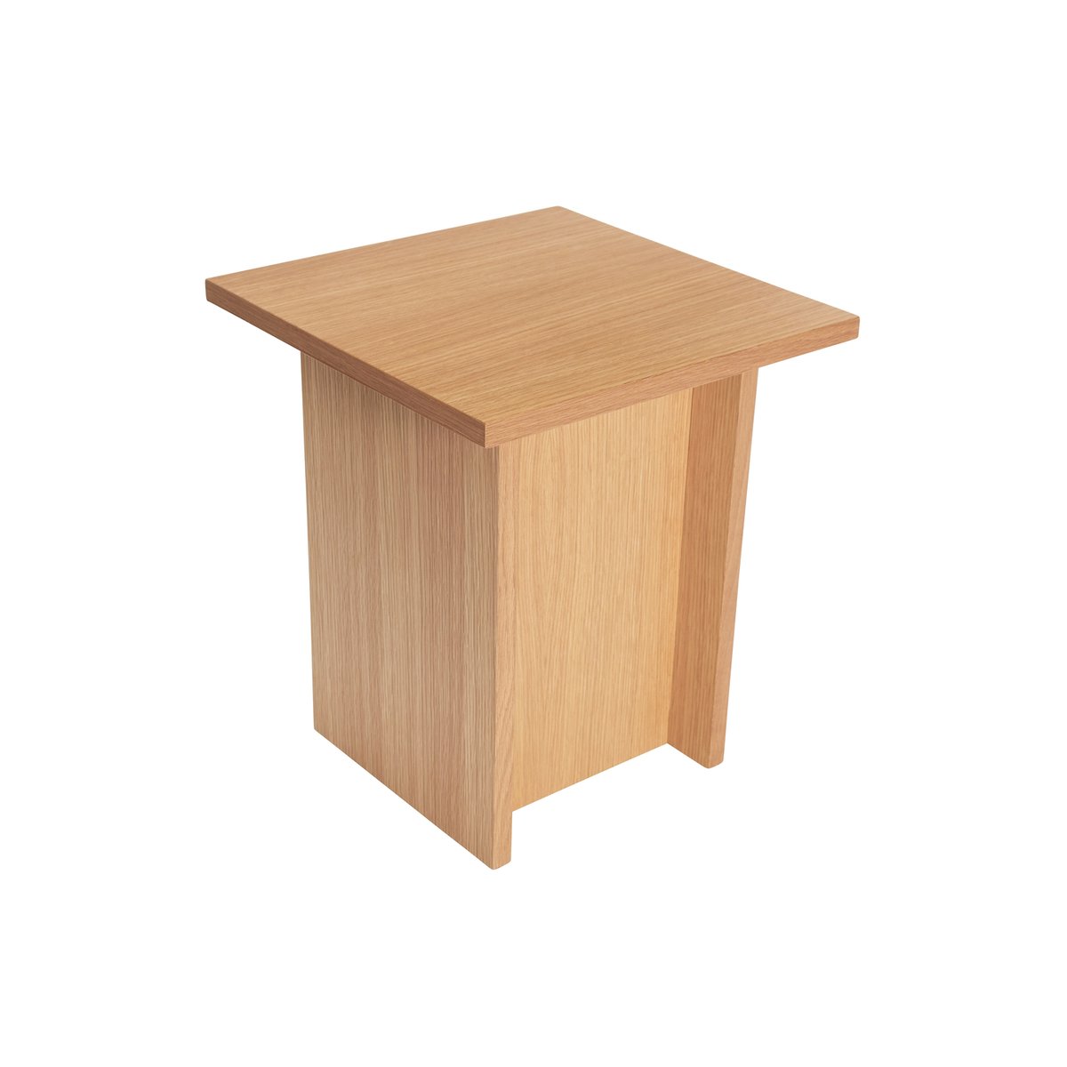 Table d'appoint en placage de chêne STRAIGHT. naturel, HUBSCH