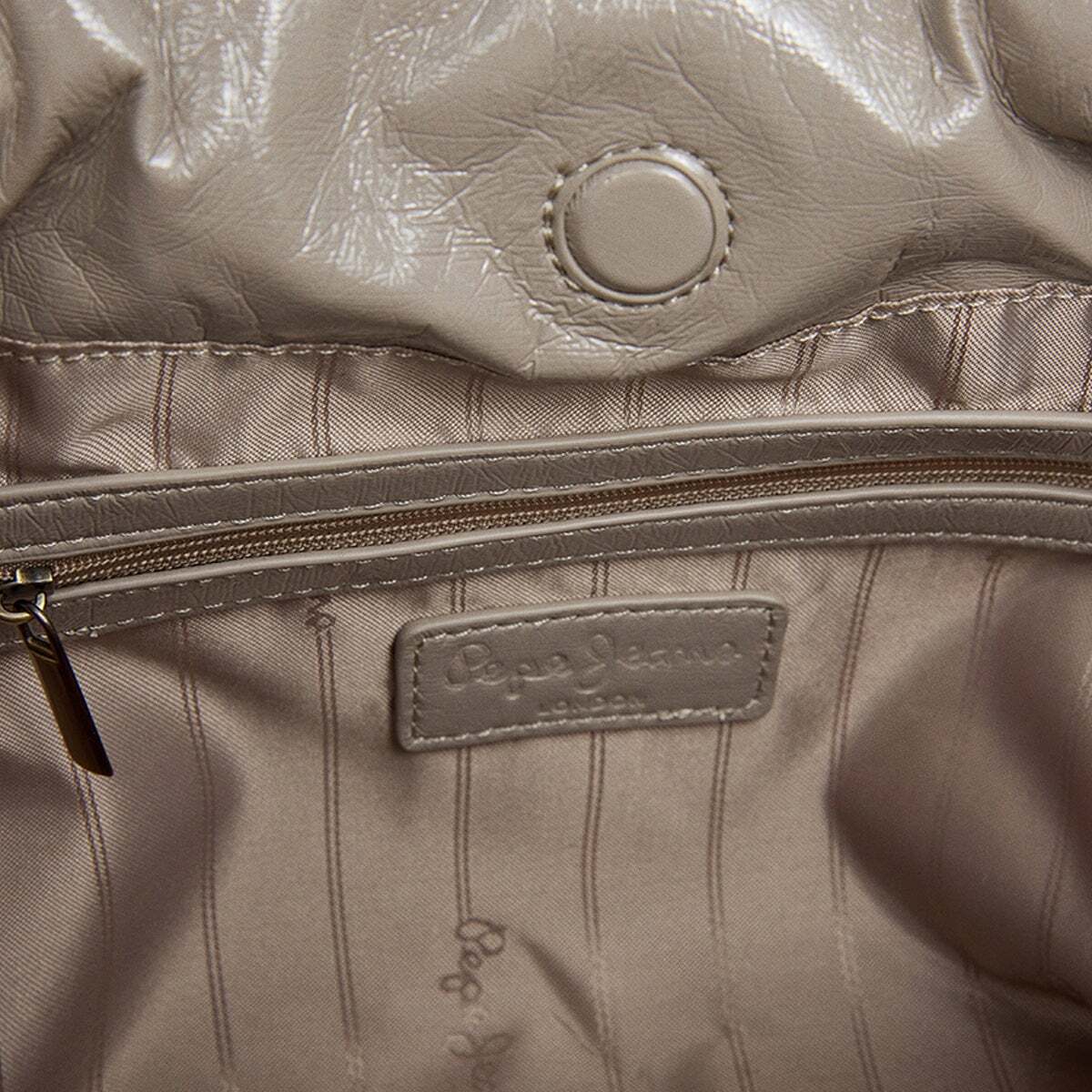 Sac Hobo Effet Cuir beige taupe, PEPE JEANS