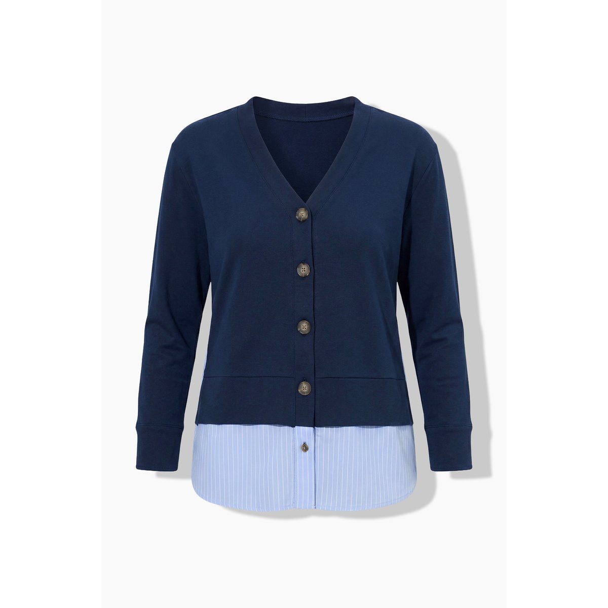 Veste en molleton, style 2-en-1 marine, ULLA POPKEN