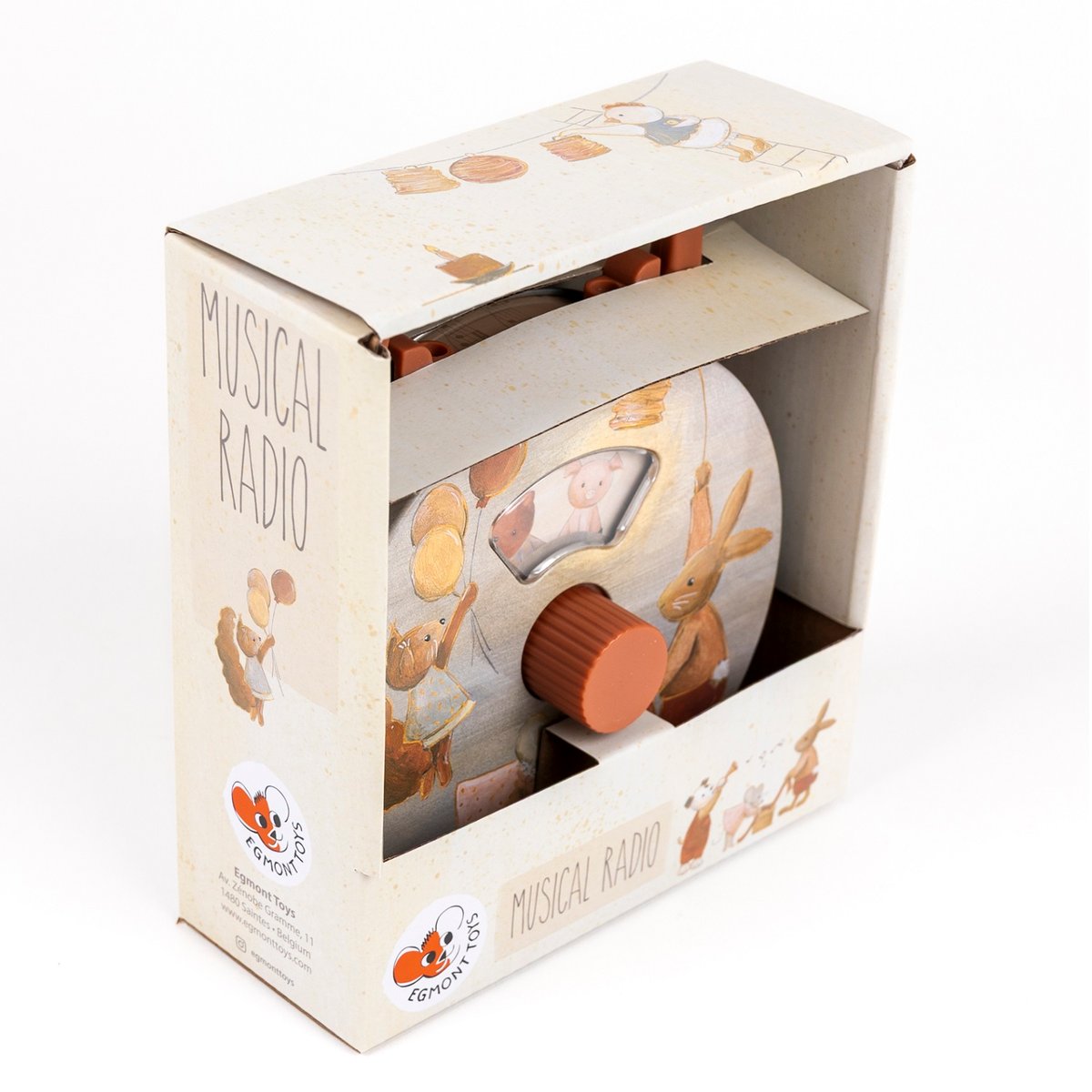 Boîte à musique gris, orange, beige, EGMONT TOYS