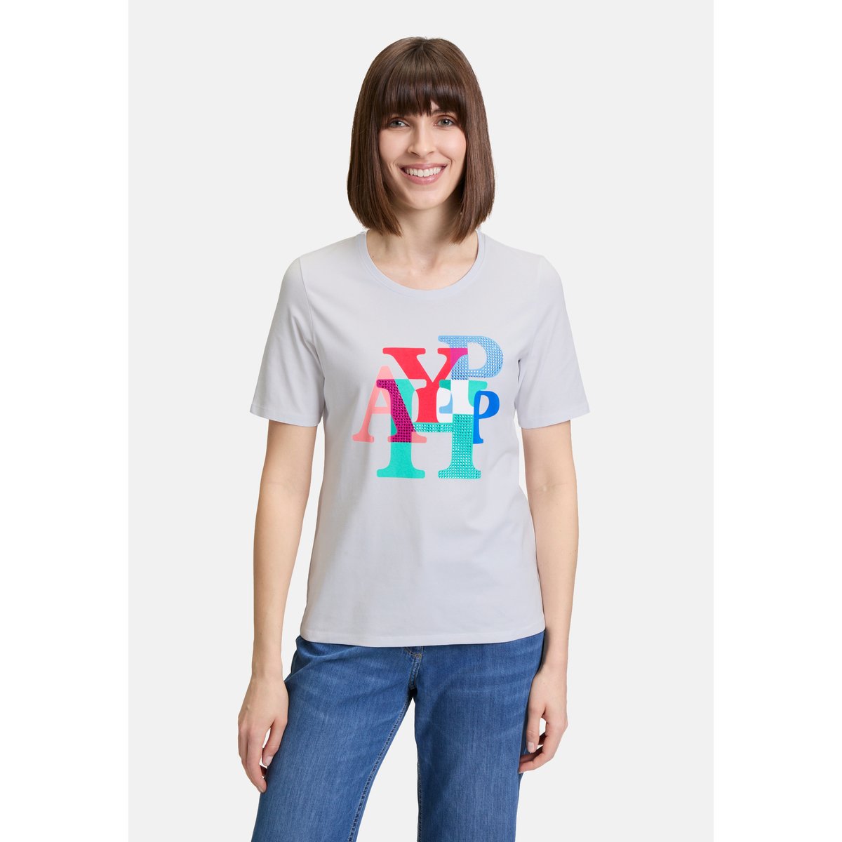 T-shirt basique à impression patch white/varicolored, BETTY BARCLAY