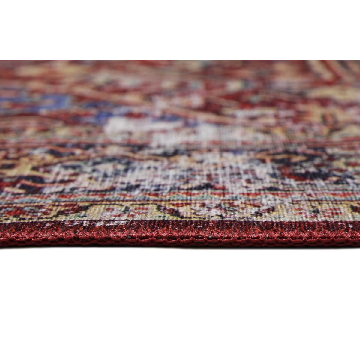 Tapis oriental effet vintage, tissé plat , COMO rouge, HOMIE LIVING