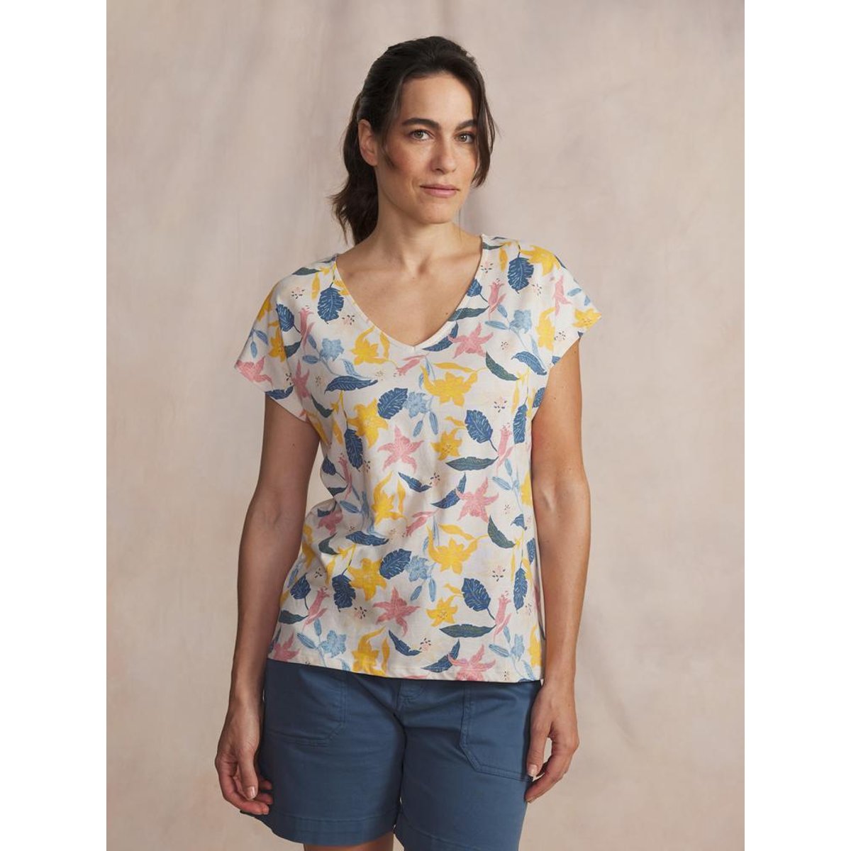 T-shirt manches courtes MYTSYSAN ecru, TBS