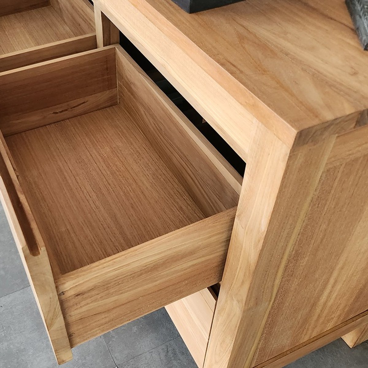 Meuble sous vasque en teck massif 140 cm - VAREDO naturel, WILDWATER