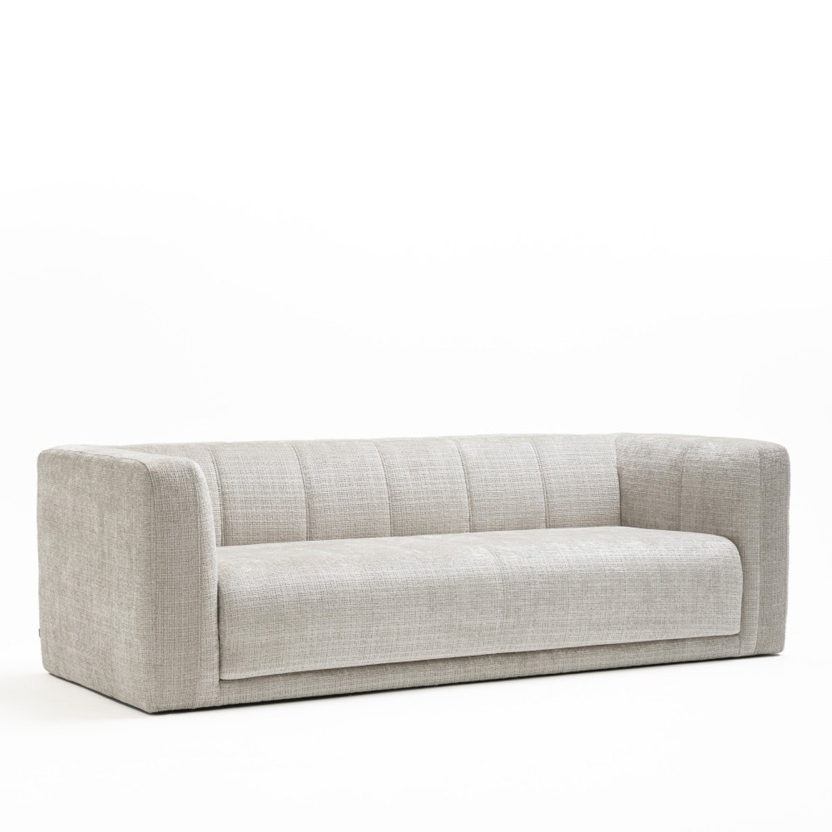 Canapé convertible 4 places en tissu chenille- DANAE écru, DRAWER